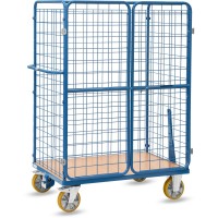 Chariot grillagé et fermé
