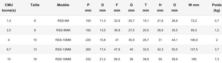 Crochet automatique grade 100 à émerillon.