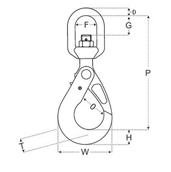 Crochet automatique grade 100 à émerillon.