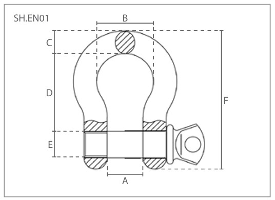 Manilles lyres avec boulon à visser de 1 à 35 T