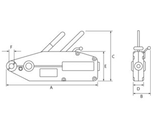 Treuil à câble passant type GP
