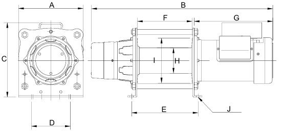 Treuil électrique de levage et traction.