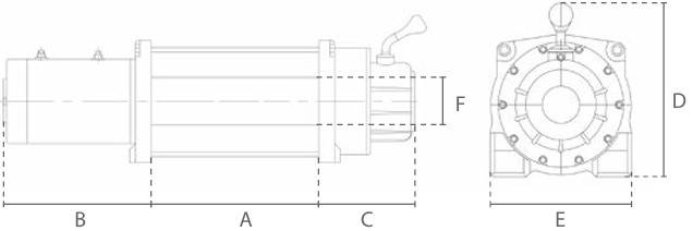 Treuil électrique 12V - Câble 24 mètres - Capacité de 4080 à 6810 kg