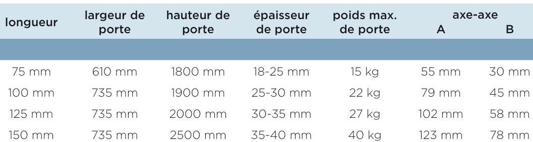 Charnière pendulaire inox réversible gauche ou droite