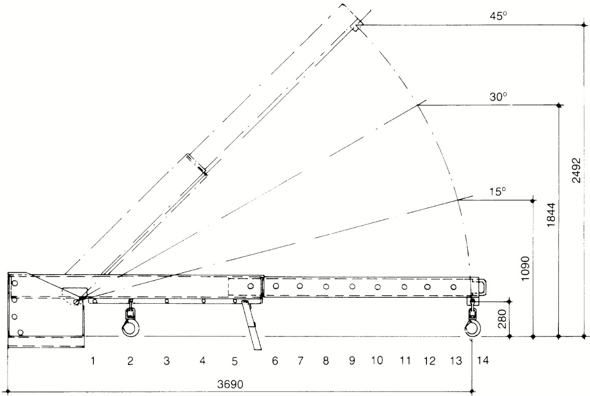 Chargeur télescopique réglable en hauteur pour chariot élévateur